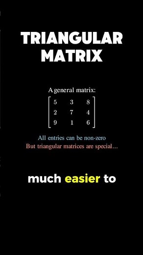 triangular matrices #maths #linearalgebra #mathematics #statistics