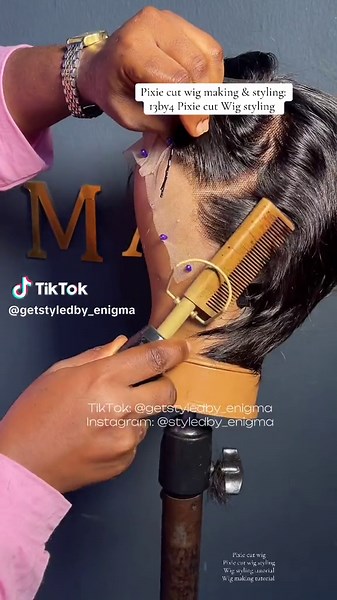 Pixie Cut Wig Making & Styling Tutorial