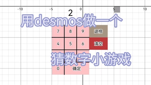 【desmos图形计算器/教程】制作猜数字小游戏-desmos高级功能