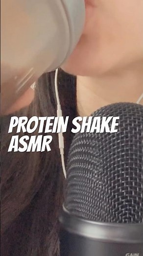 ASMR PROTEIN SHAKE GULPING SWALLOWING BURPING SOUNDS #asmrshorts