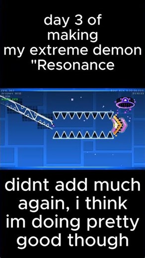 day 3 of making my level "Resonance" #geometrydash #gdlayout #gd