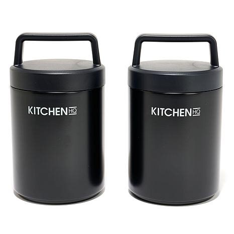Kitchen HQ 2-pack 16 oz. Insulated Stainless Steel Containers | HSN