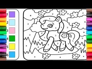 🎨 Coloring the picture by numbers and learning colors together for kids