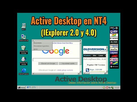 Revisión de Active Desktop en Windows NT4. Internet Explorer 2.0 e Internet Explorer 4.01.