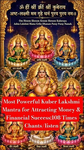 Most Powerful Kuber Lakshmi Mantra for Attracting Money & Financial Success:108 Times Chants/listen