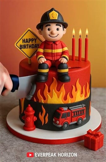Hero Firefighter Cake – Red Hot Birthday Surprise!