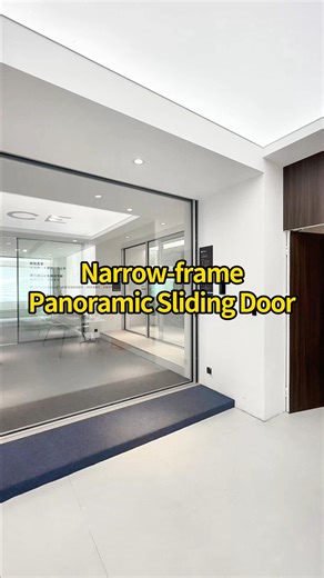 Door and Window Manufacturer on Instagram: "🤏✨⚡️This slim-frame panoramic sliding door features both electric and manual operation, with an exquisite aesthetic design, ideal for villas decorated in a modern minimalist style.#slimframedoors #panoramicslidingdoor #luxuryhomedoors #villarenovation #opuomen"