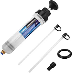 WADEO Oil Fluid Extractor, Fluid Change Syringe 200cc, Extraction&Fill Pump for ATV's, Boats, Farm Equipment, Industrial Gear Boxes, Motor Vehicles, Oil Change Evacuation Pump