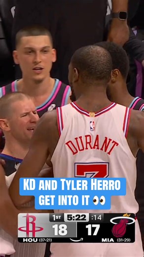 Kevin Durant & Tyler Hero Got Heated and they both picked up Technicals 👀😳 #basketball #kevindurant #TylerHerro | Plug Nation Media LLC