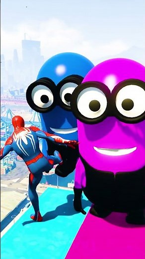 GTA 5 Ragdoll Compilation | Spiderman VS 2 Minions #gta5ragdolls