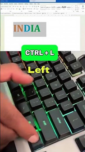 MS Word Alignment Shortcut Keys | Left Right Center Justify#MSWord #Alignment#ShortcutKeys