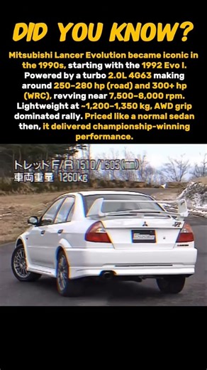 Mitsubishi's most iconic Lancer evolution #history #formula1 #f1 #shorts
