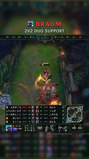 Braum + Yunara 2v2 DUO SUPPORT | EUW Challenger Patch 26.18 #shorts