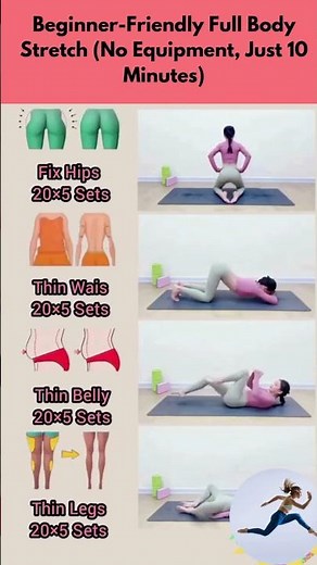 Beginner Friendly Full Body Stretch No Equipment, Just 10 Minutes