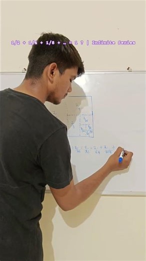 1/2 + 1/4 + 1/8 + … = 1? | Geometric Series Convergence. #geometricseries #mathematics #education