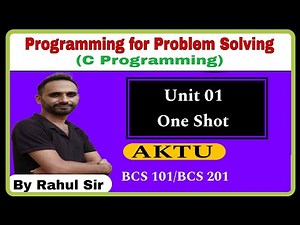 PPS Unit 1 One Shot (Master Video) | BCS101 | BCS201 | AKTU | PPS By Rahul Sir