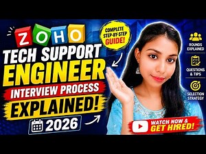 ZOHO Interview Process 2026 Explained | Tech Support Engineer & Sales Executive Rounds, Q/A & Tips 🚨