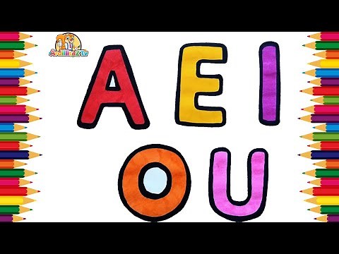 🎨Dibujar y Colorear Las Vocales A E I O U - 🎨 Dibujo Para Niños