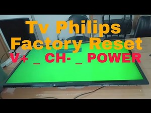 TV Philips 42PFL3807D/77 Reset de fábrica