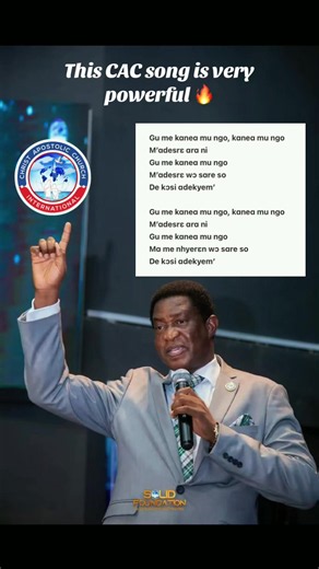 Gu me kanea mu ngo - A beautiful CAC song composed by Ex-Chairman, the late Apostle S. K. Asare. Ministered by Apostle Dr. Stephen Amoani #cac #caci #music