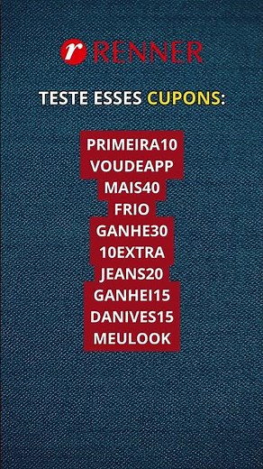 🔥 CUPOM DE DESCONTO RENNER HOJE 28/05 👗 Cupons Renner App Funcionando Agora + Desconto Maio 2026 💸