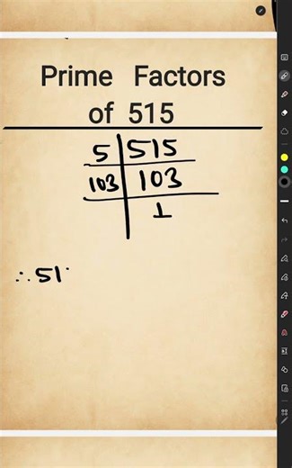 Prime Factors of 515 l Prime Factorization of 515