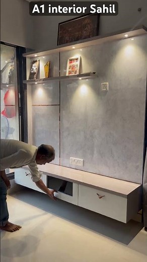 Small tv unit design ideas #tvunit #interiordesign #shorts #viral #furniture