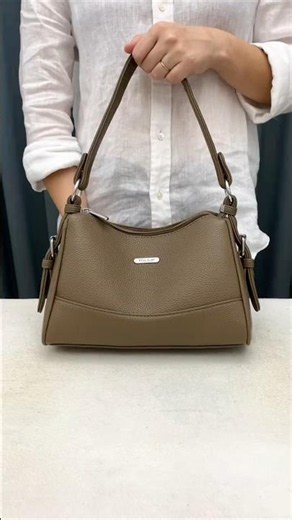 Large Capacity Soft Leather Crossbody Bag | Elegant Mom Commuter Shoulder Handbag #shortsfeed