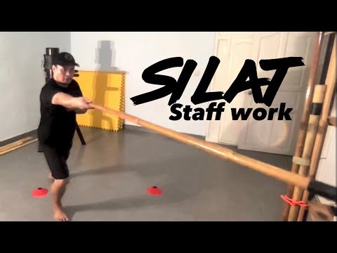 Silat Staff Footwork - Silat Suffian Bela Diri #Langkah #Triangular #Tambong #Tungkat #Sibat