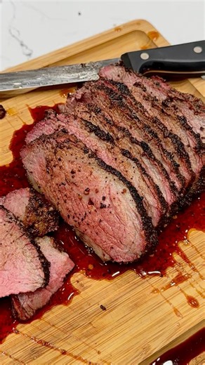 This Reverse-Seared Tri-Tip Was INSANE 🔥🥩 | Perfect Medium Rare #bbq #steak #grill #cooking