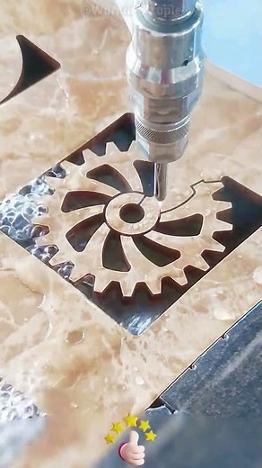 Waterjet Cutting Process for Stone Gear Workpieces 🪨⚙️🔧