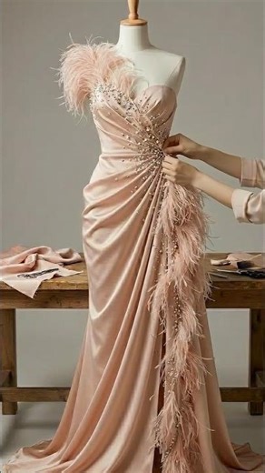 From Fabric to Beautiful Dress #fashiondesign #dressmaking #sewing