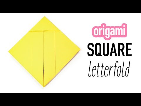 Easy Origami Square Letterfold Tutorial - DIY - Paper Kawaii