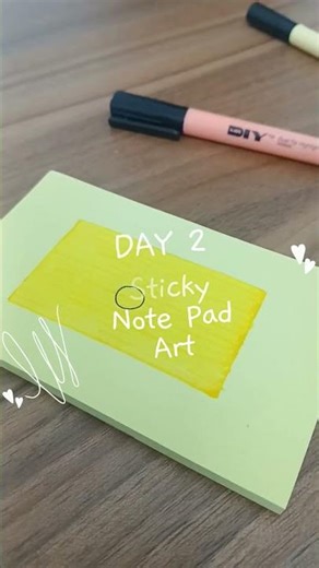Day 2 - Sticky Note Pad Art #youtubeshorts #shorts #subscribe #sunflower #art