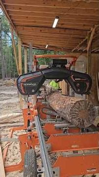 Sawmill turns Curvy pine into 2x4s to build a Greenhouse