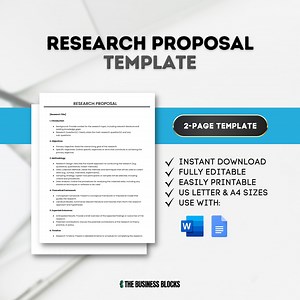 Research Proposal Template: Academic & Professional Writing Guide (digital Download) - Etsy