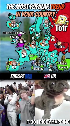 The Most Popular Trend In Your Country 🎦 #mapping #map #shorts #popular #fyp