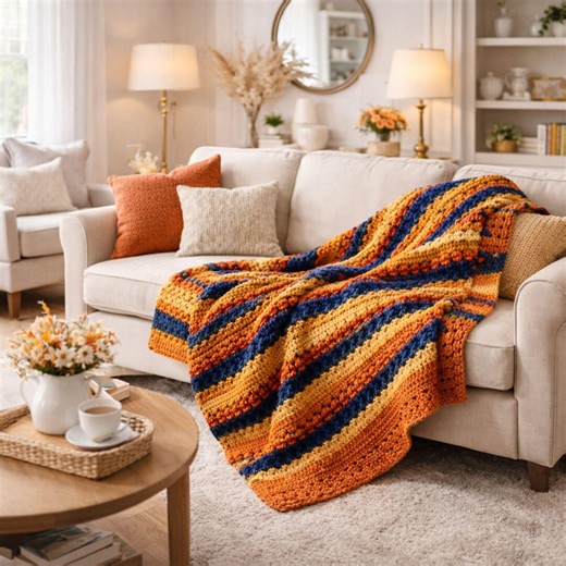 Chunky Crochet Throw Blanket Pattern (beginner Friendly, PDF Download) - Etsy