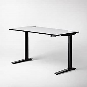 Fully Jarvis Standing Desk 30" x 24" Dry Erase Laminate Top - Electric Adjustable Desk Height from 25.5" to 51" with Memory Preset Controller (Rectangle, Black Frame)