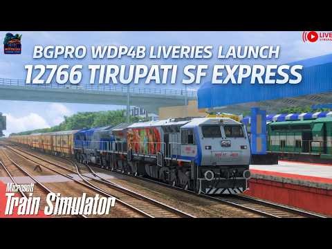 You Won’t Believe This 😱 Twin WDP4B Livery Launch BGPRO 🔥 Tirupati Express Run 🚆#live #msts #rail