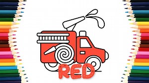 Colors for Children to Learn with Color Bus, Truck and Fire Truck | Learn Colors for Kids