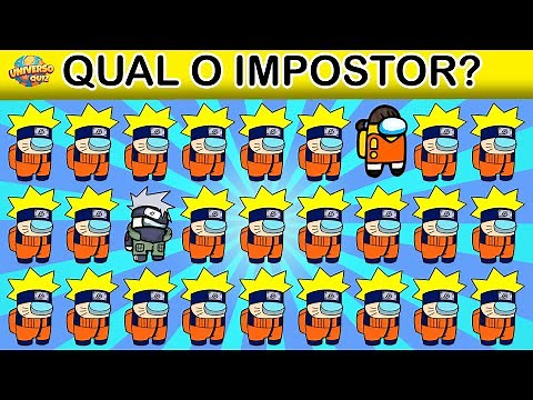 28 TESTES DE VISÃO E ATENÇÃO AMONG US/NARUTO | ENCONTRE O DIFERENTE | ENCONTRE OS ERROS
