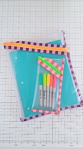 I made another vinyl Hemingway Pouch! I just love these for storing smaller items in backpacks, purses, etc. You can see what's in them and don't have to fish around the bottom of your bag looking for things. 🙌 Pattern: the Hemingway Pouch pattern available in my shop. Supplies: @tulapink stripes, neon zippers from @stitchsupplyco, and frosted vinyl from @joann_stores #centerstreetquilts #hemingwaypouch #zipperpouch #pencilpouch #pencilcase #makeuppouch #sew #sewing #handmadegifts #sewingprojec