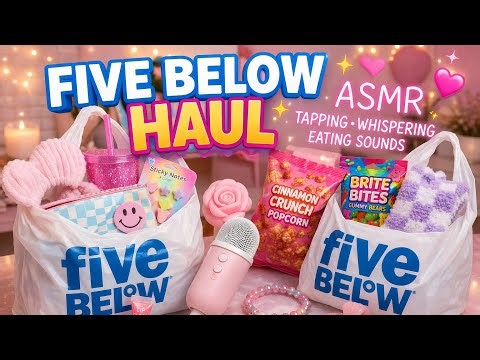 ✨ Five Below Haul ASMR | Tapping, Whispering & Eating Sounds 💖