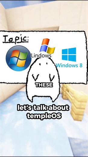 snowie egg on Instagram: "TempleOS is a minimalist 64-bit operating system created by Terry A. Davis over about a decade. It runs at 640×480 with 16 colors, uses its own HolyC language, has no networking, and everything runs in kernel mode with no memory protection. It reflects Davis’s unique vision rather than modern usability. Unlike TempleOS’s simple, single-user design with no networking or modern hardware support, Windows is a fully featured OS with multitasking, extensive hardware and driv