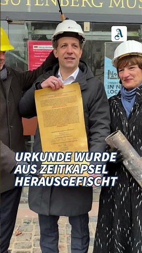 Blick in die Zeitkapsel des Gutenbergmuseums
