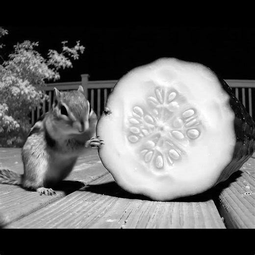 Chipmunk Eating a Giant Cucumber #cute #chipmunk #shorts