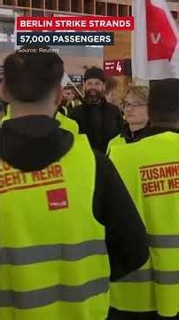 Berlin Airport Cancels All 445 Flights, 57,000 Passengers Stranded Amid Strike | VERTEX