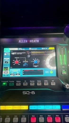 Allen & Heath. SQ6. 16T Compressor and Limiter. #allenandheath #soundengineer #trending #livemusic