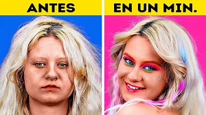 TRANSFORMACIONES CON MAQUILLAJE || SIMPLES CONSEJOS DE MAQUILLAJE Y TUTORIALES: | Ideas en 5 minutos Magia